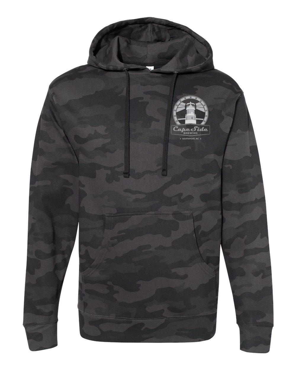 Cape Side Brewing Black Camo Unisex Midweight Hooded Sweatshirt - SS4500