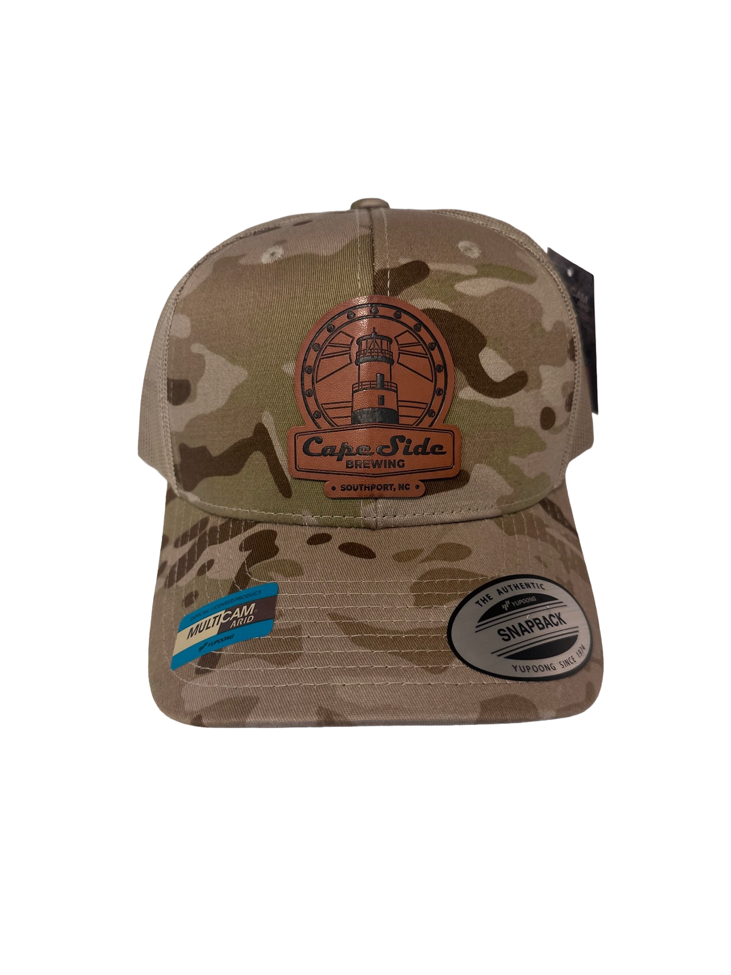 Cape Side Brewing Leather Patch Retro Camo Trucker Cap -  6606