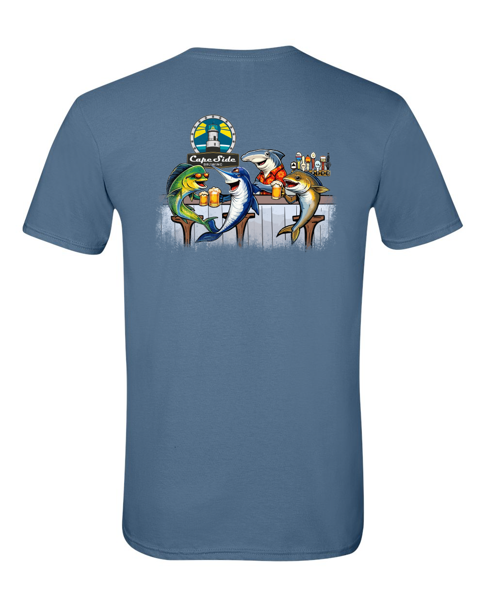 Cape Side Brewing Fish at Bar Unisex Softstyle® T-Shirt - 64000