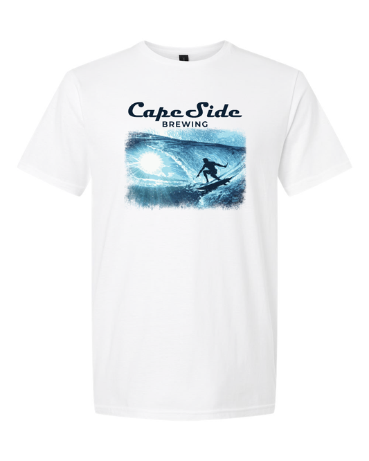 Cape Side Brewing Surfing Mural Unisex Softstyle® T-Shirt - 64000