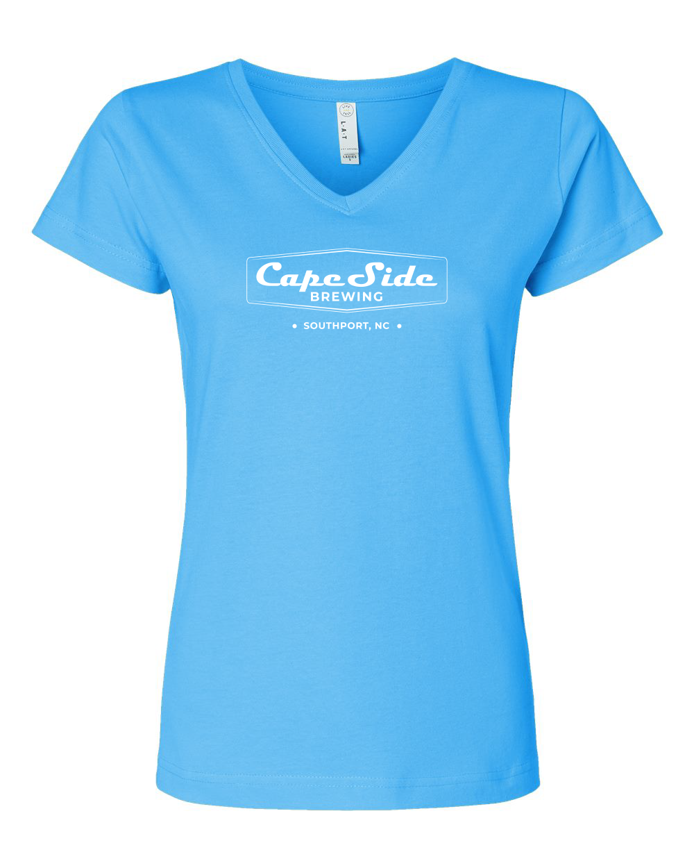 Cape Side Brewing White Badge Women's Fine Jersey V-Neck Tee - 3507