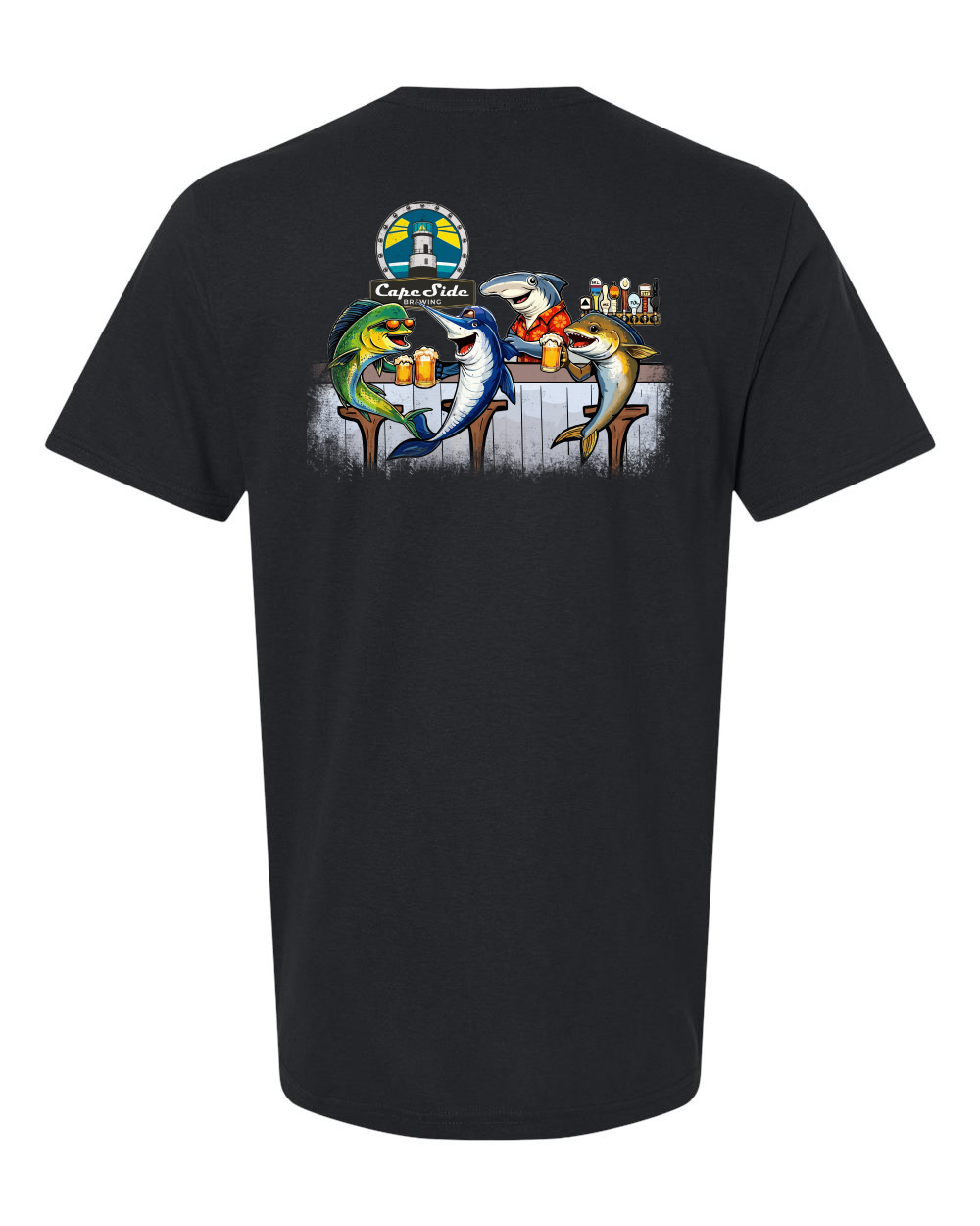 Cape Side Brewing Fish at Bar Unisex Softstyle® T-Shirt - 64000